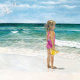 beach girl print
