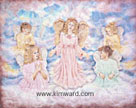  14 1/4 x 18 1/4 angel pastels
