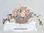  10 x 14 Floral Basket - Pastel