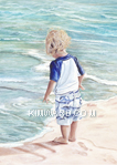 blond beach boy print