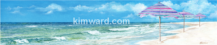 Beach Umbrellas Print Alabama