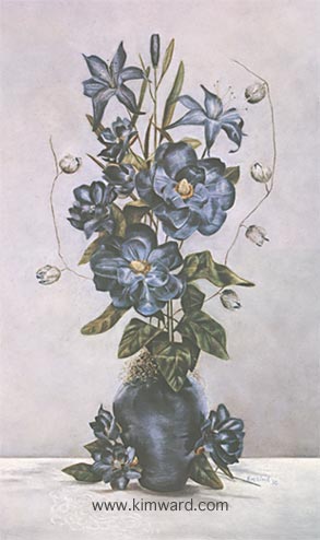 blue magnolias - pastel