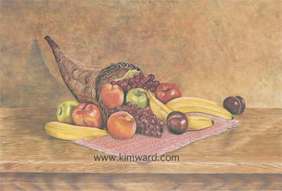 Fruit basket - pastels