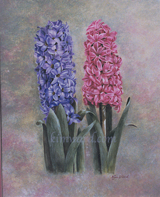 Watercolor Print Of hyacinths