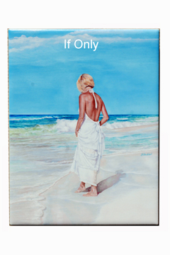 Lady beach print