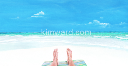 watercolor beach painting