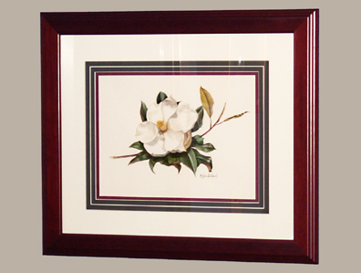 painting of single magnolia