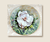 magnolia china plate