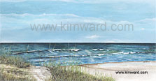 Beach Peaceful Seashore Print- 14 x 28, 7 x 14