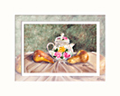 teapot pears mini print