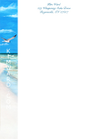 a walk along the beach stationery
